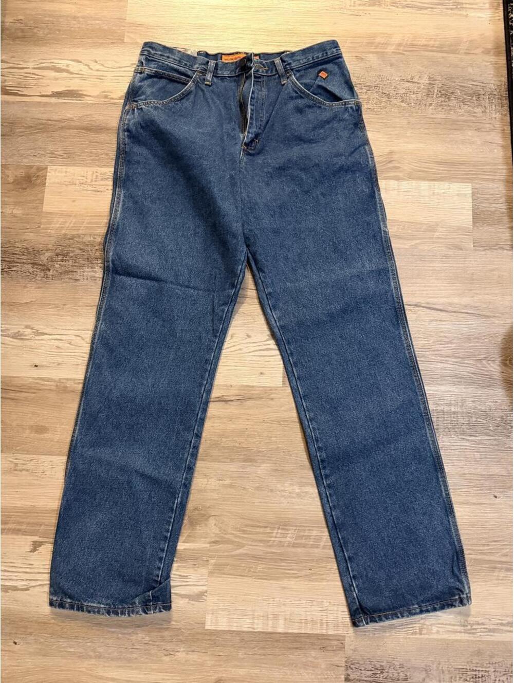 Wrangler Flame Resistant Carpenter Jeans Blue Size 34x36 - Picture 4 of 5